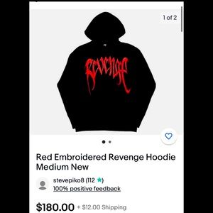 Revenge Xxxtentacion hoodie red